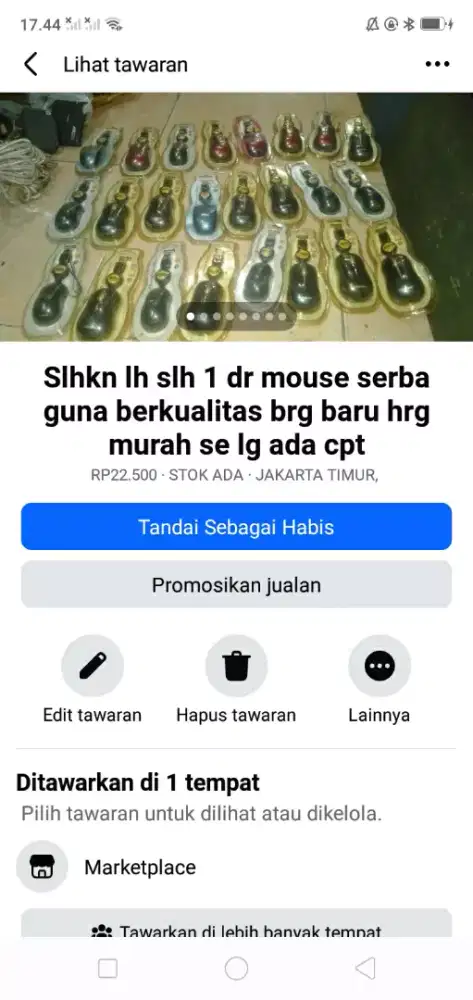 Slhkn plh slh 1 dr mouse berkualitas brg baru hrg murah cpt