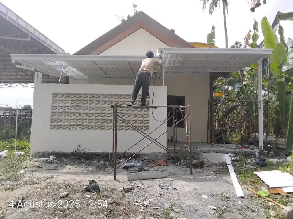 Kanopi atap alderon 2layar 650rb sudah terpasang