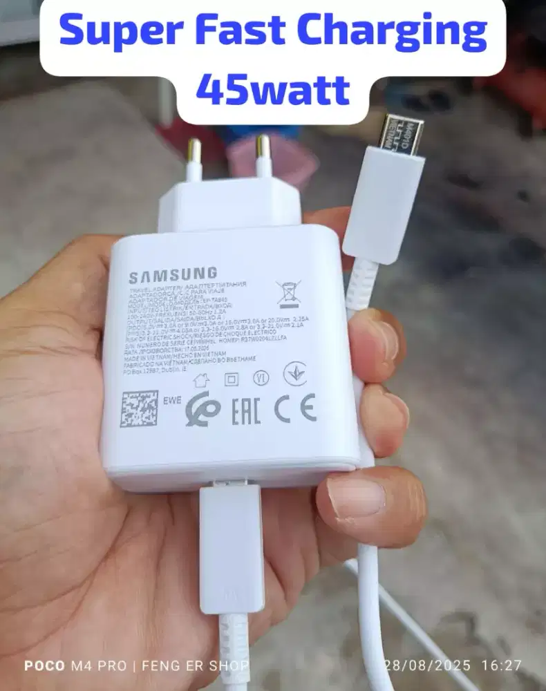 Charger Ori Samsung S20/S21/S22/S23 ( 45watt )
