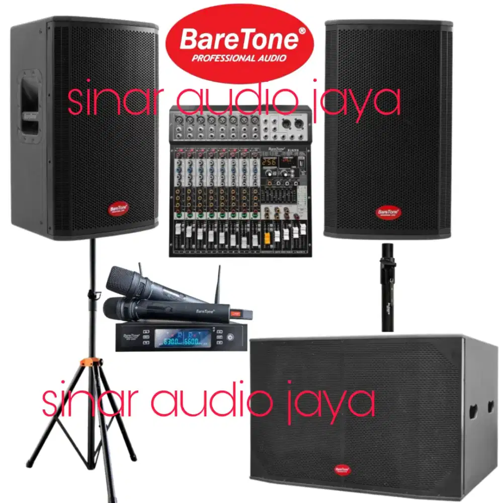 Paket Sound System Speaker 15 Inch Baretone max15rp Subwoofer 18 Inch