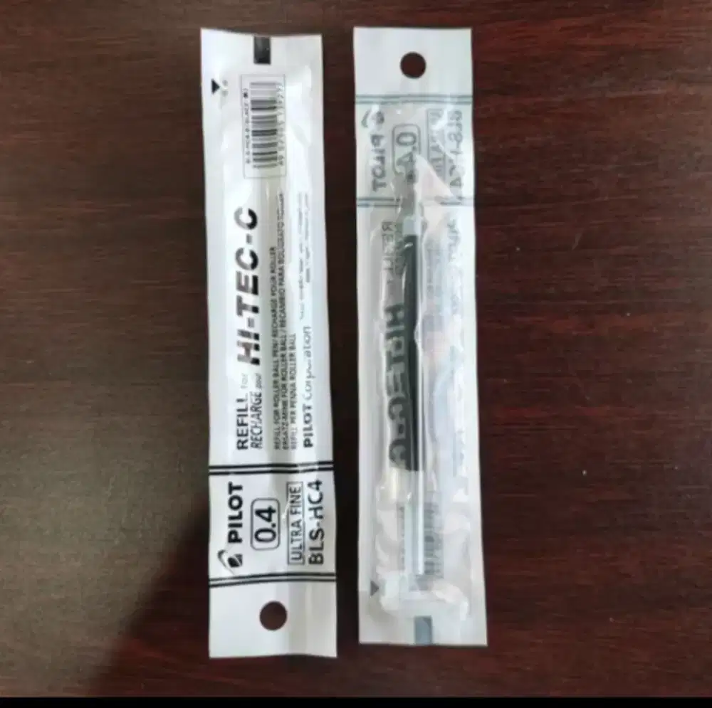 5 Pcs Refill Isi Pena Pilot Hi-Tec Hitec 0.4 Hitam Ori