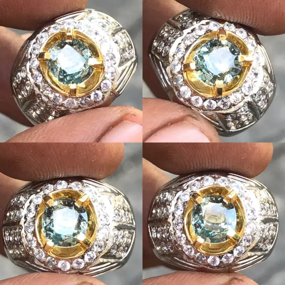 NATURAL GREEN SAPPHIRE 1.77CTS NO HEAT