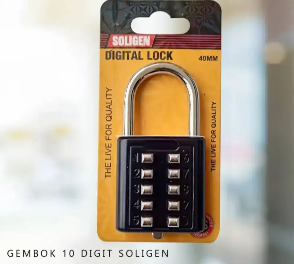 2 Pcs Soligen Gembok Kombinasi 10 Digit (Pin 5 Digit) Hitam 40mm