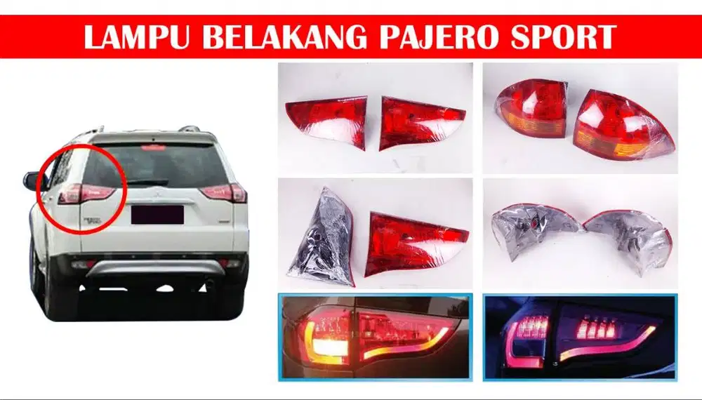 Lampu Belakang Stoplamp Pajero Sport (1Set) Original 100% Asli Copotan