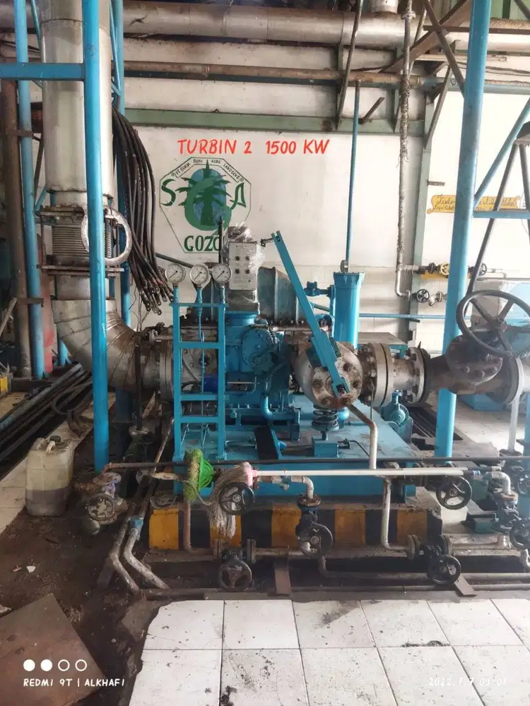 DIJUAL MURAH MESIN TURBIN EX PEMAKAIAN DI PABRIK KELAPA SAWIT
