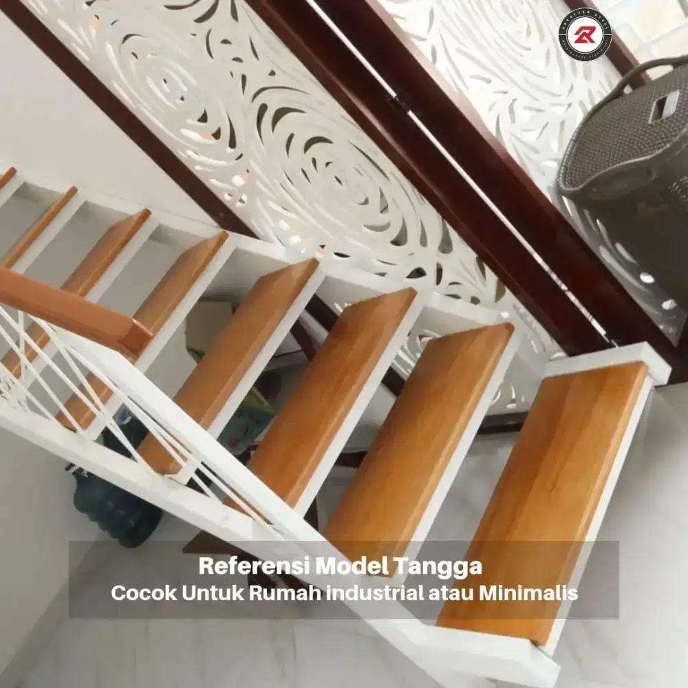 Pemasangan tangga rebah putar minimalis#388