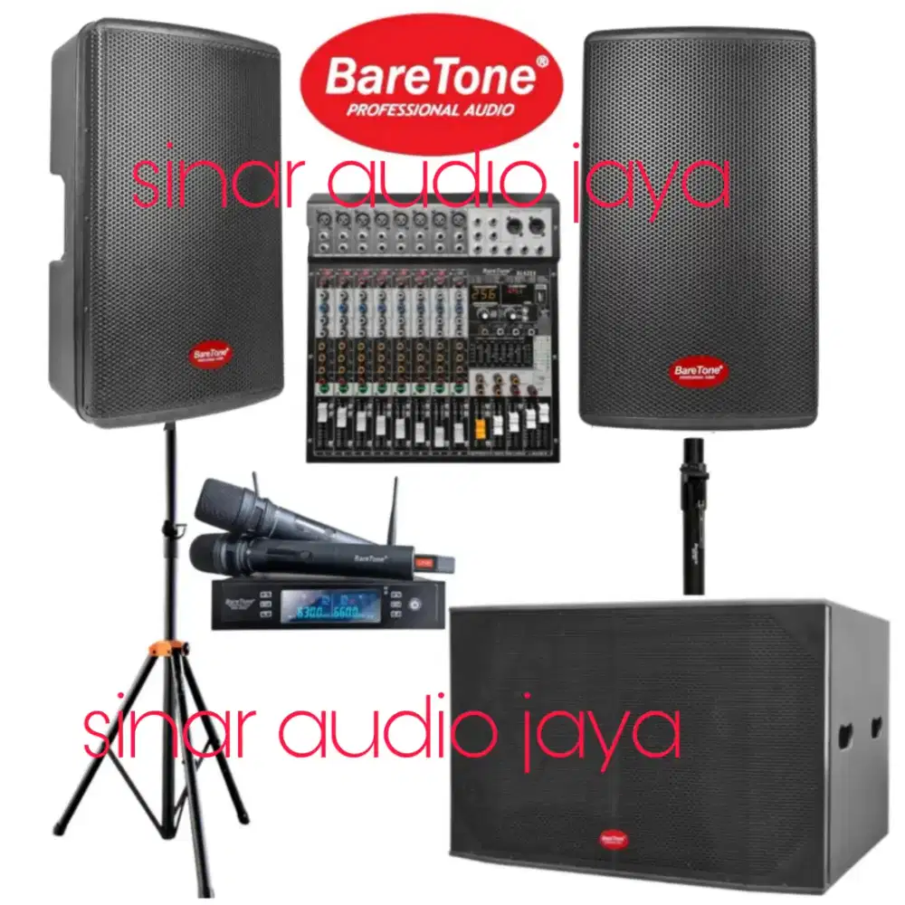 Paket Sound System Speaker 15 Inch Baretone MAX15H Subwoofer 18 Inch