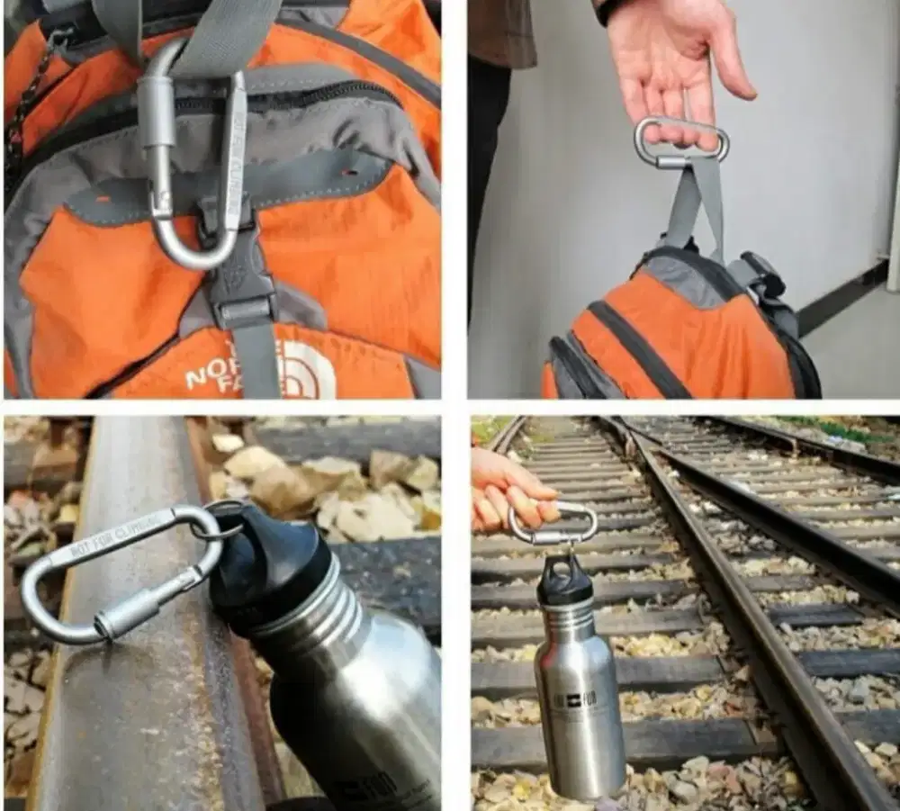 Karabiner Carabiner Aluminium 8cm Silver