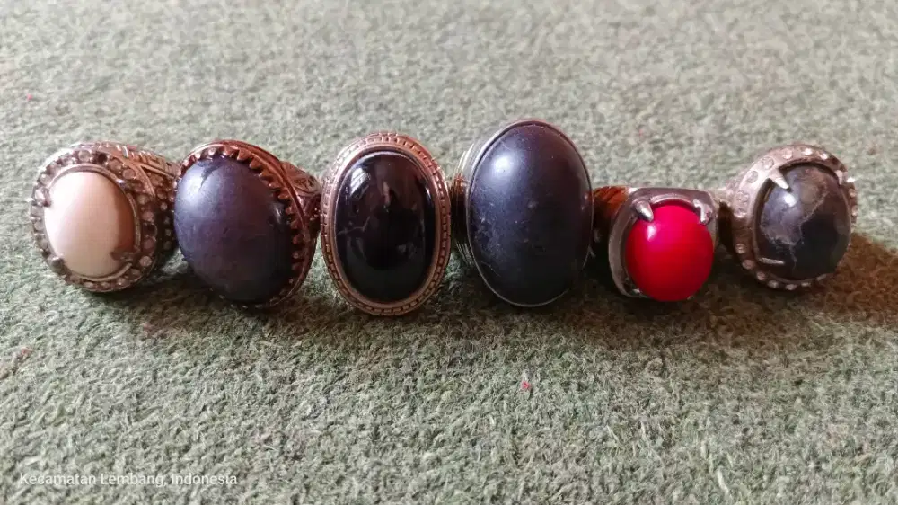 Cincin Batu Akik 6 Buah