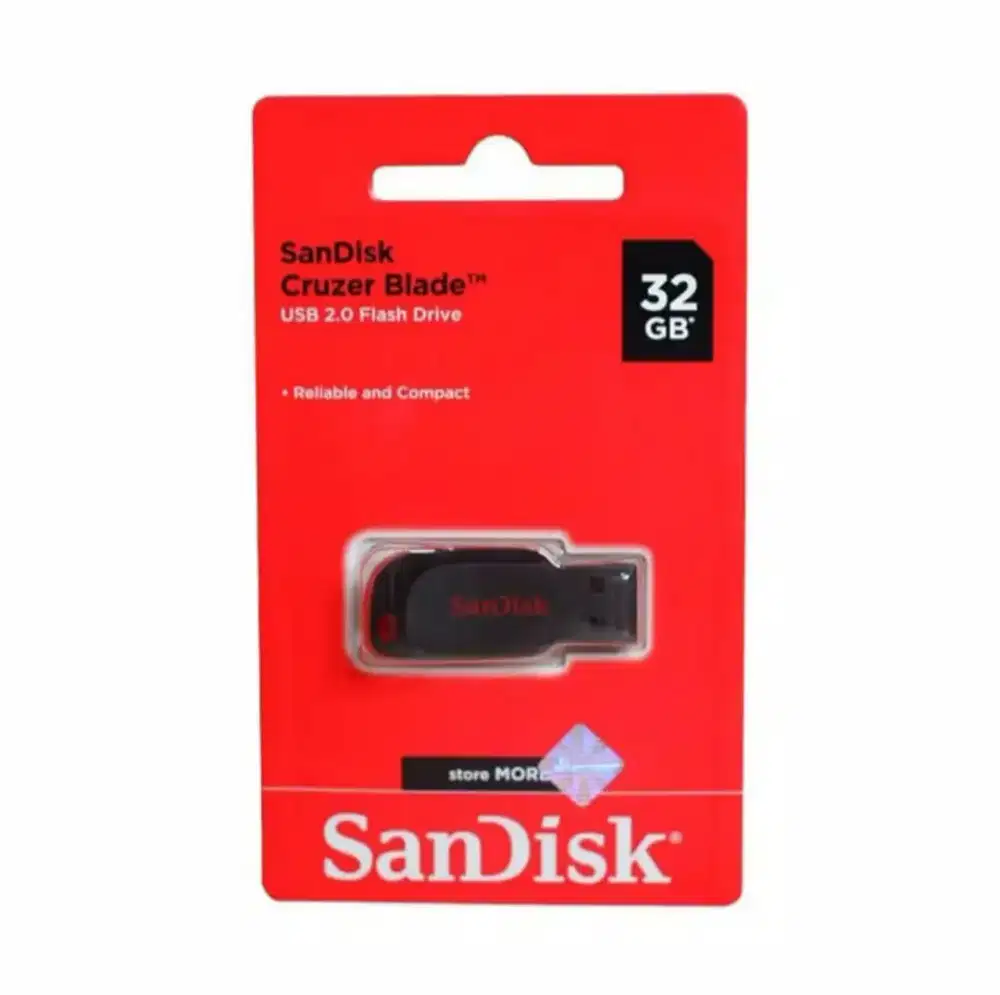 SanDisk USB 2.0 OTG 3.0 Kapasitas 16GB 32GB 64GB Hitam Ori