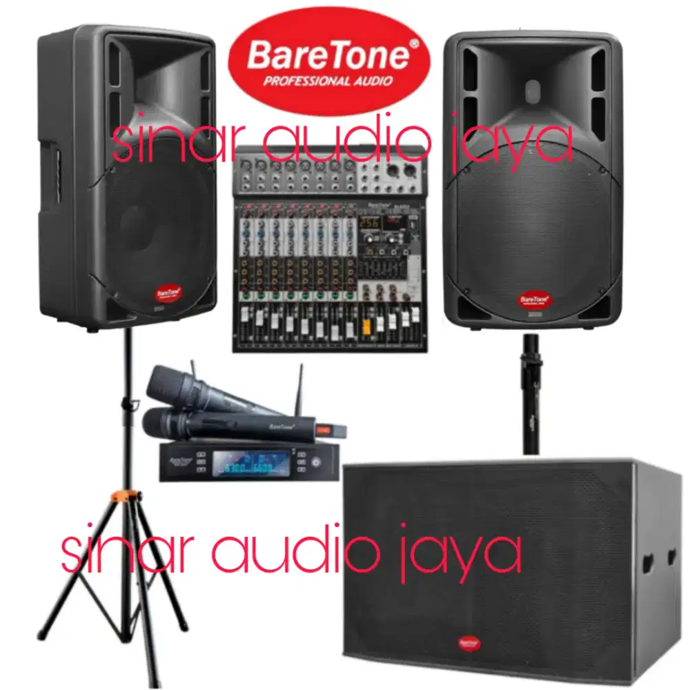 Paket Sound System  Speaker 15 Inch Baretone MAX15RAE Subwoofer 18 Inc