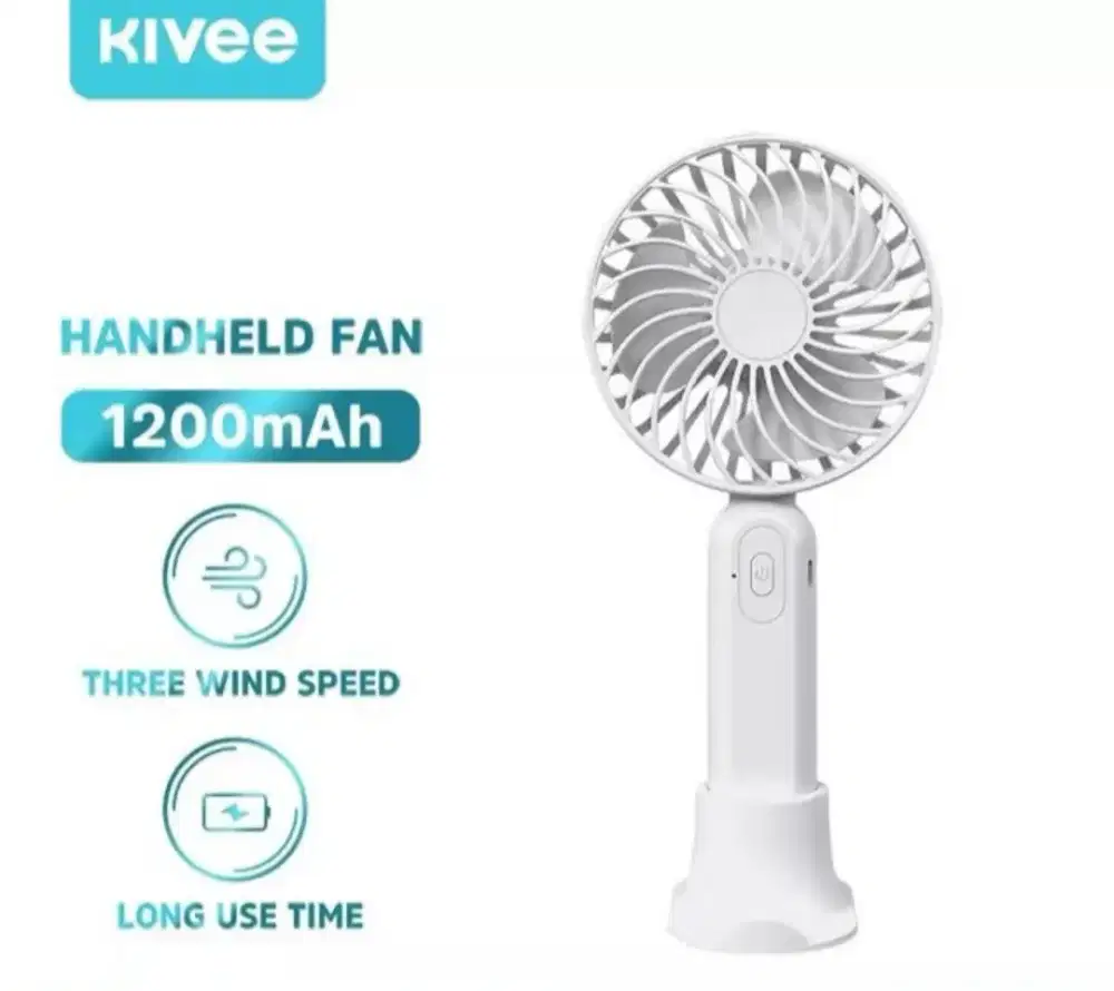 Basike Fresh Fan KIVee Han River Kipas Angin Mini Rechargeable 3 Speed