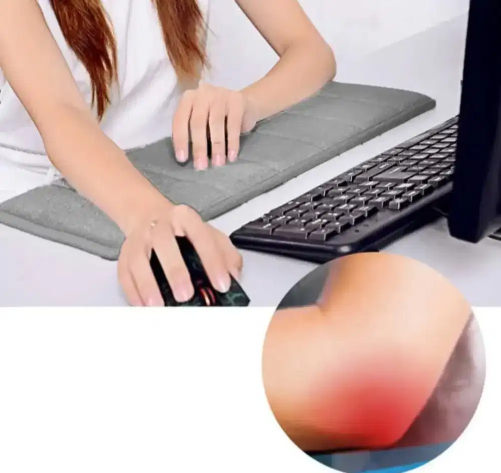 Bantalan Keyboard Pad Abu abu