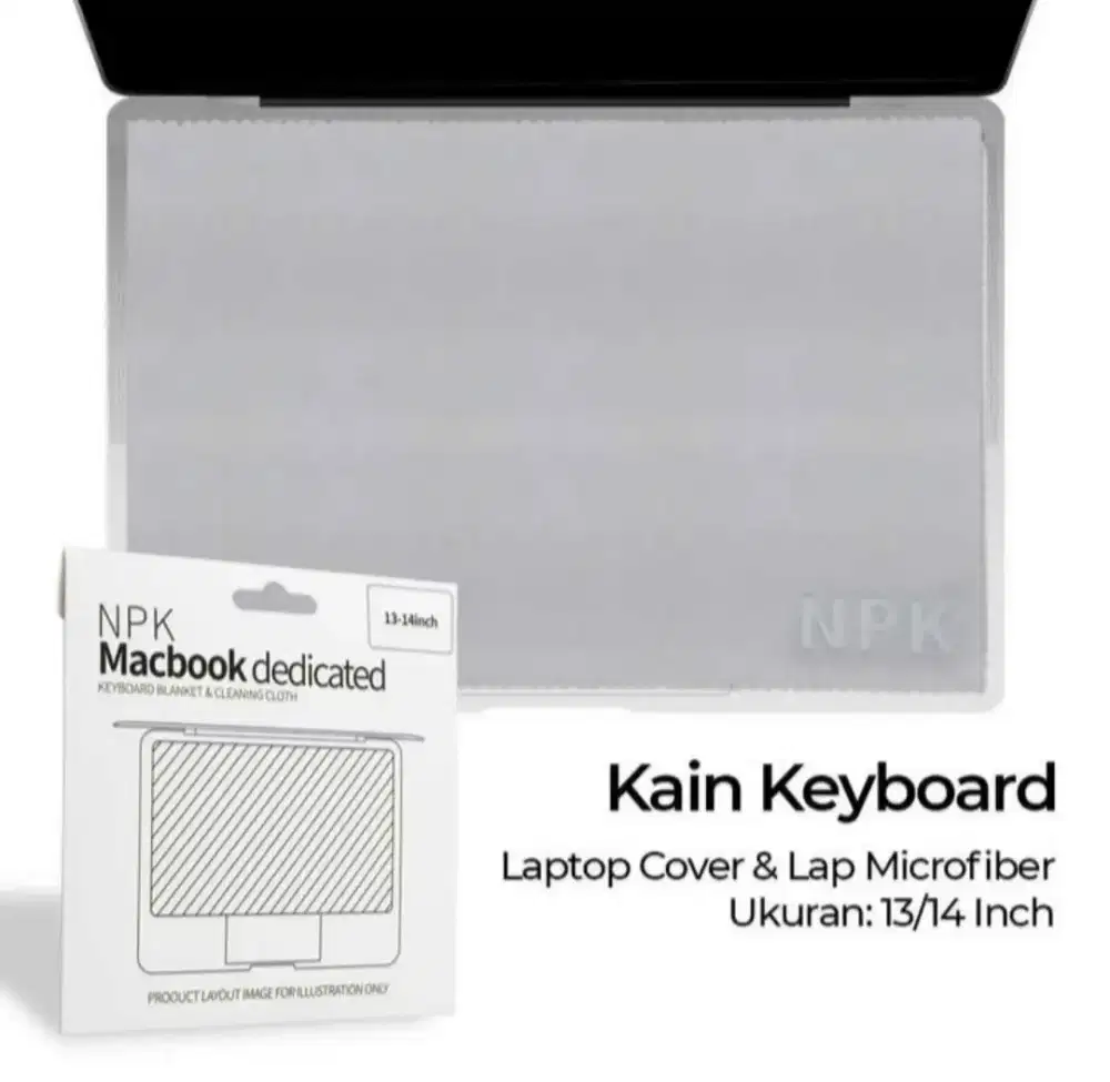 NPK Kain Keyboard Lap Microfiber Laptop 13/14 Inchi