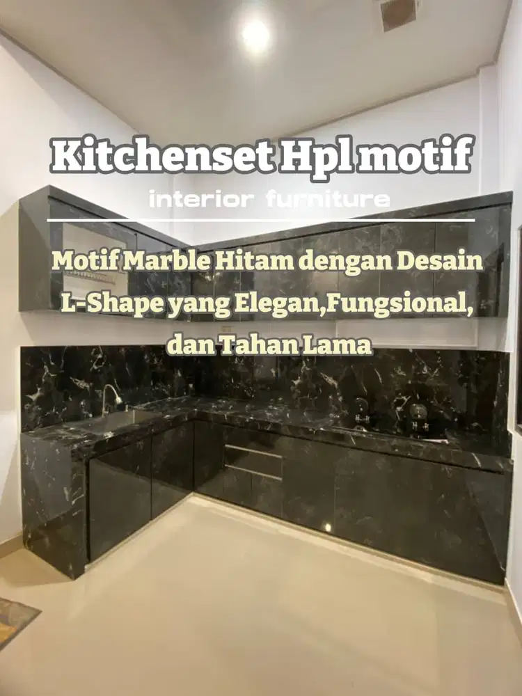 KITCHENSET HPL MOTIF MARMER/KITCHENSET CUSTOM/KITCHENSET L-SHAPE
