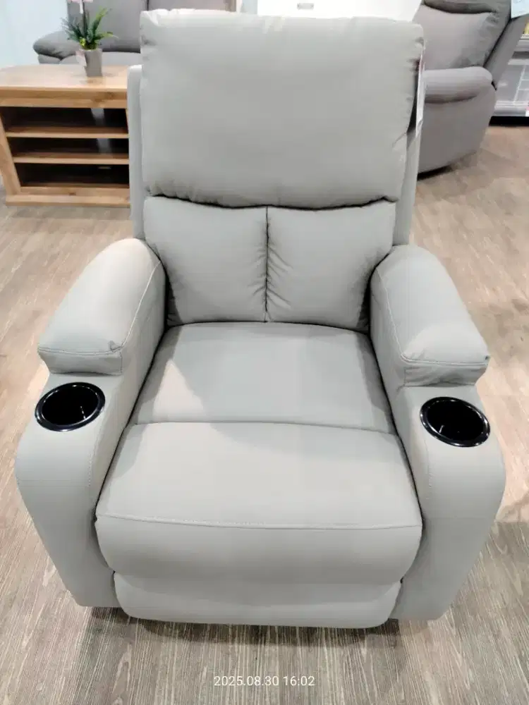 Sofa Rec 1 seat w/Cup Holder FREYA