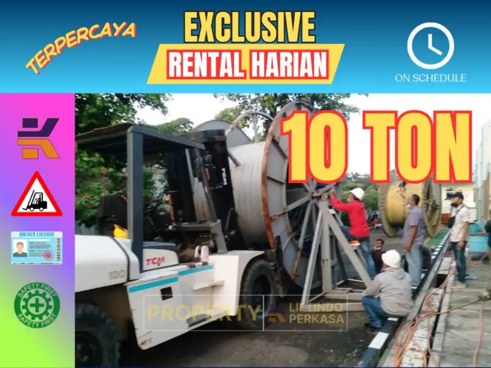 Sewa Forklift, Rental Forklift 10 ton Jakarta, Bekasi, Depok, Cibitung