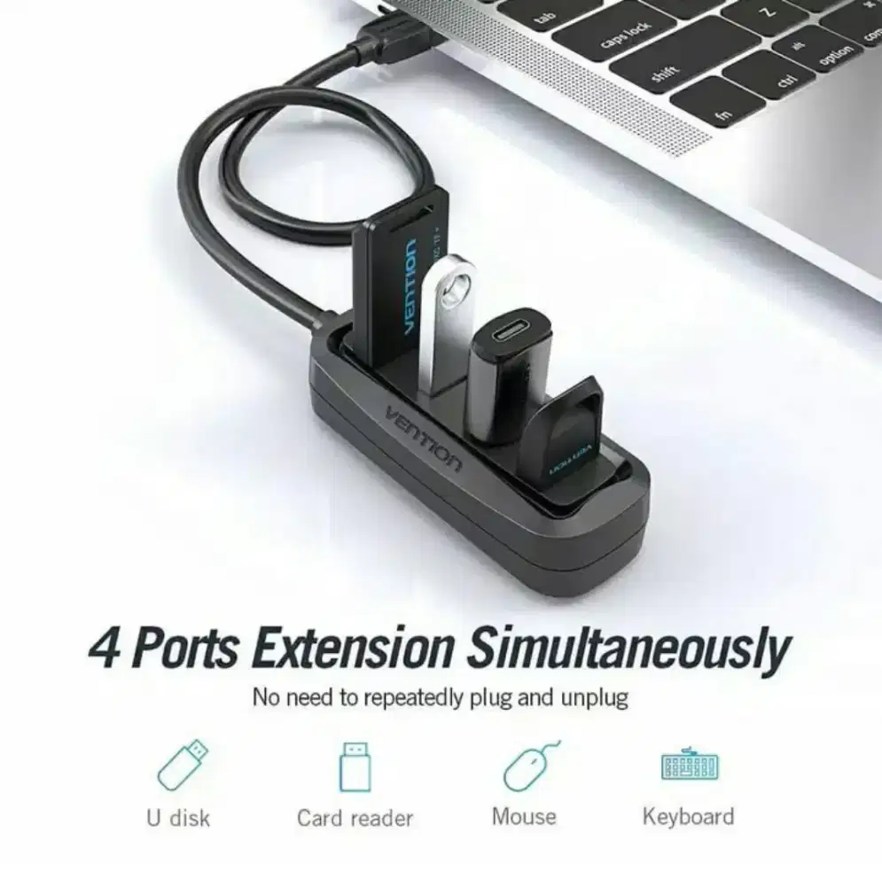 Vention AUKEY HUB USB 2.0/3.0 4 Port Portable Kabel 15/50cm Ori