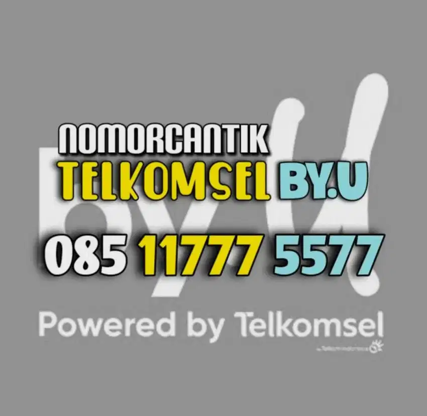 (bisa COD) Nomor CANTIK kartu TELKOMSEL by.U byU HOKI AABBBCCDD 775577