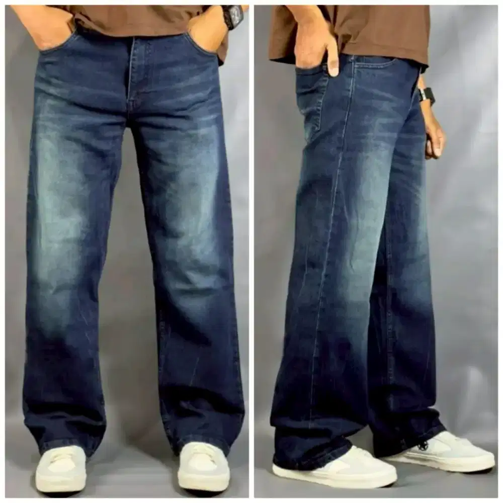 Celana Jeans Skena Pria / Jeans Baggy / Jeans Gombrang / Jeans Cowok