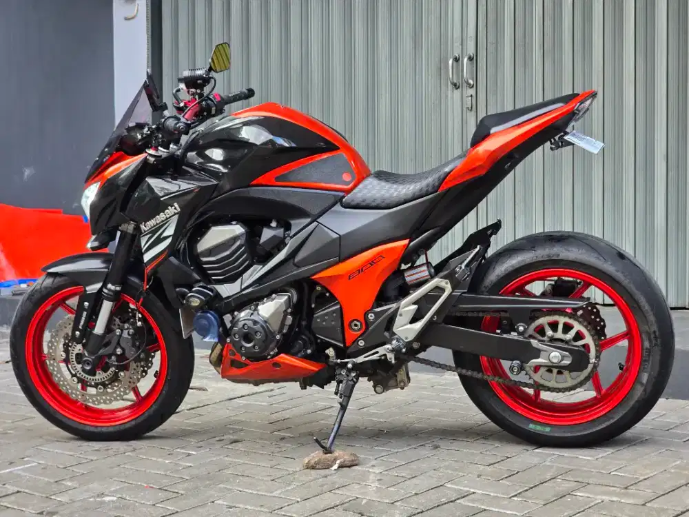 Moge Naked Sport Kawasaki Z800 th 2013 Orange Like New Modif Siap Gas