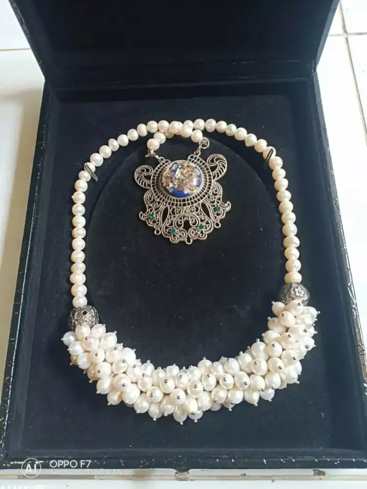 Kalung Mutiara Air Tawar 2 Layer