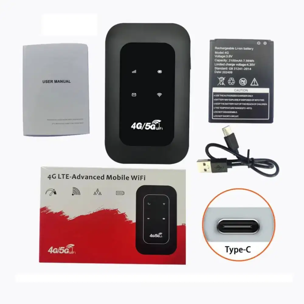 Modem Mifi Portable wifi 4G 5G All Operator sim card 150Mbps 2100mAh