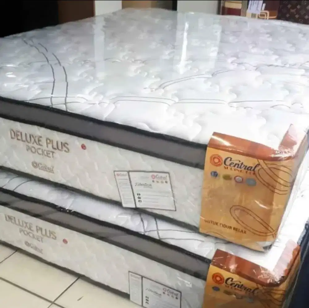 Matras Spring Bed Central Deluxe Plus Pocket T28 cm Garansi 10 Tahun