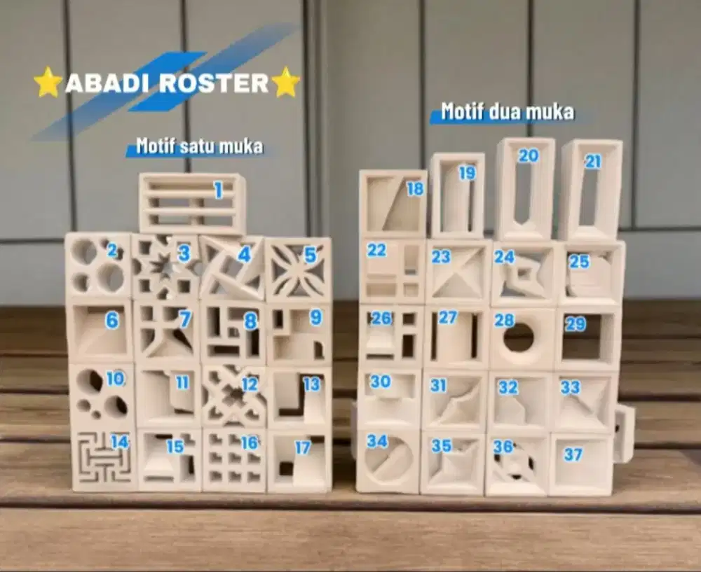 A1 Roster beton minimalis