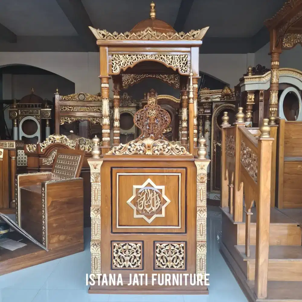 Mimbar masjid khutbah mimbar jati