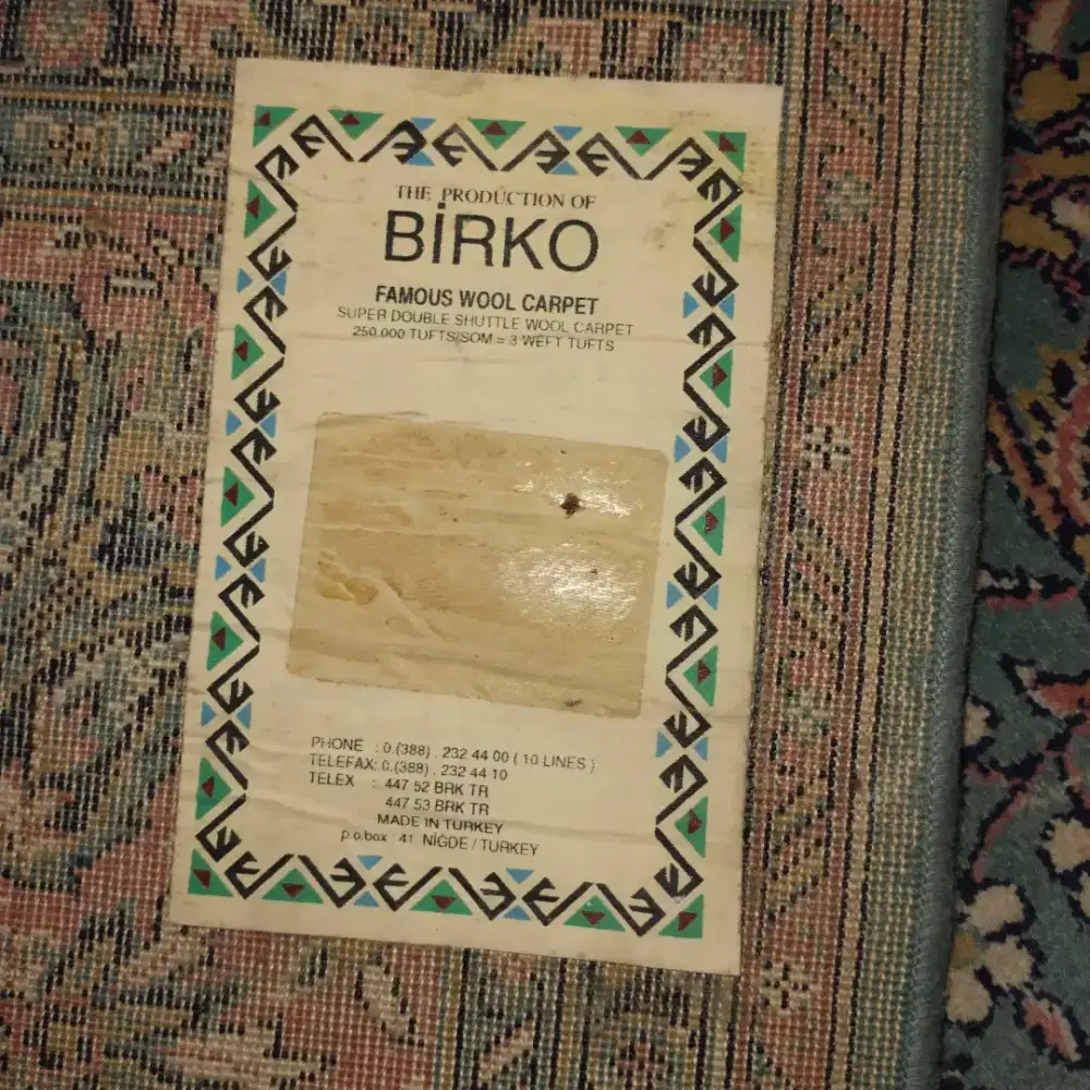 Karpet birko ... Turki