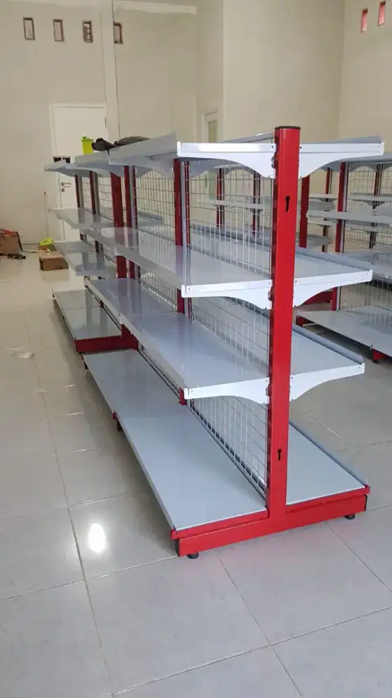 Rak Gondola Minimarket Doble Tinggi 120cm