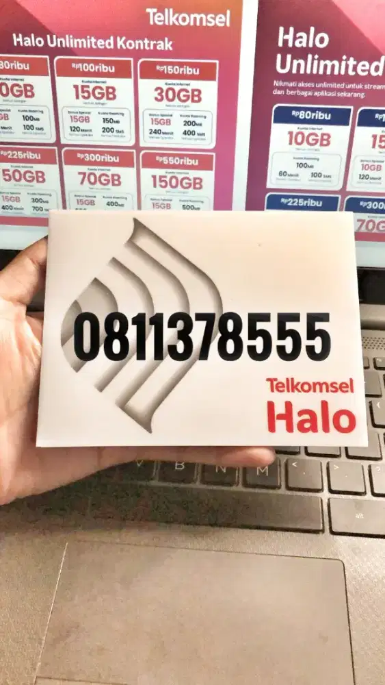 TELKOMSEL HALO PASCABAYAR 10 DIGIT TRIPLE 5 NOCAN