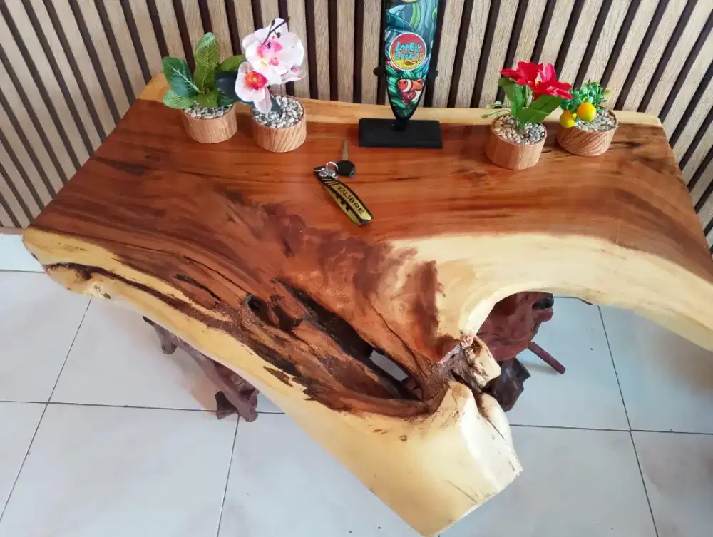 Meja furniture kayu asli