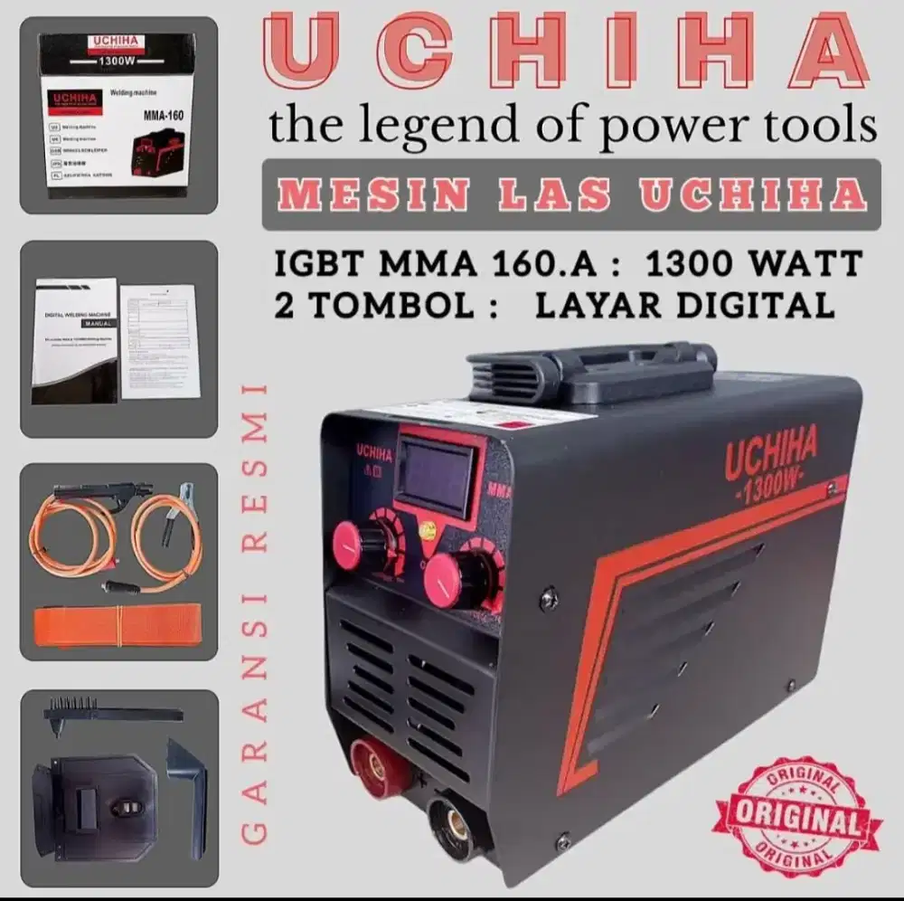 Mesin Las Inverter IGBT 160A Digital Travo Uchiha Japan Technology