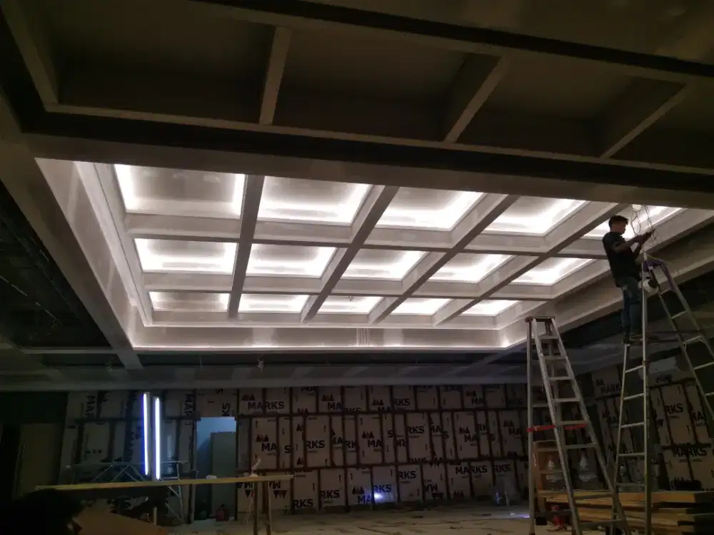 Jasa pasang plafon gypsum dan pvc