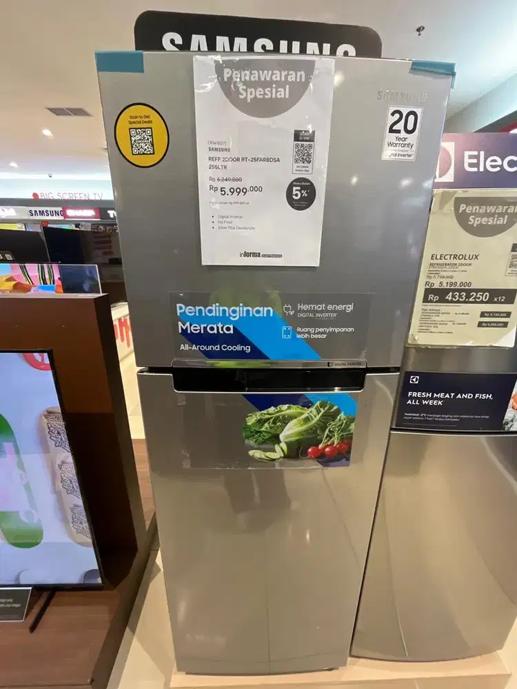 CICILAN KULKAS SAMSUNG 2 PINTU 255L