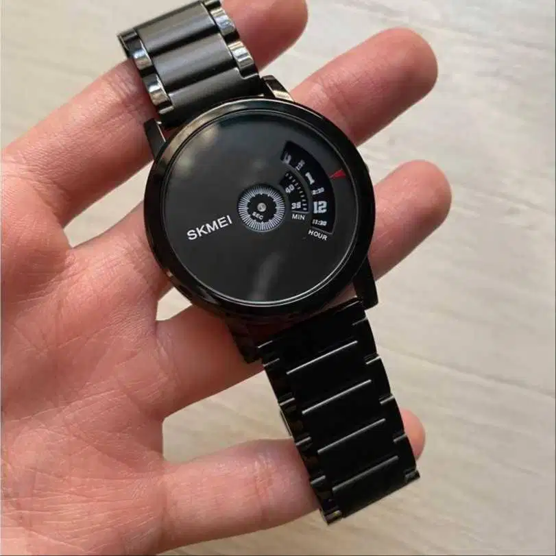 Jam tangan analog stainless steel ab1260 black edition