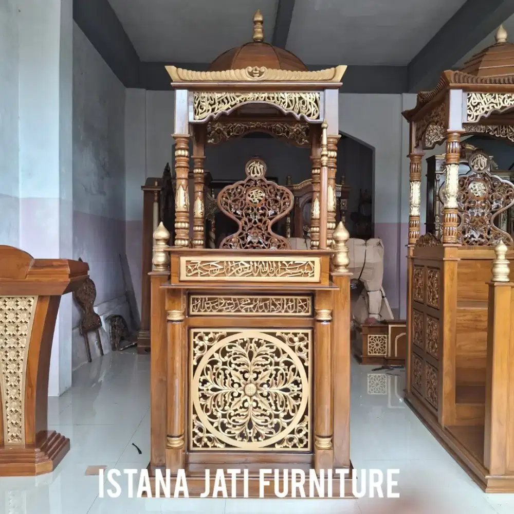 Mimbar masjid khutbah mimbar jati model ukiran