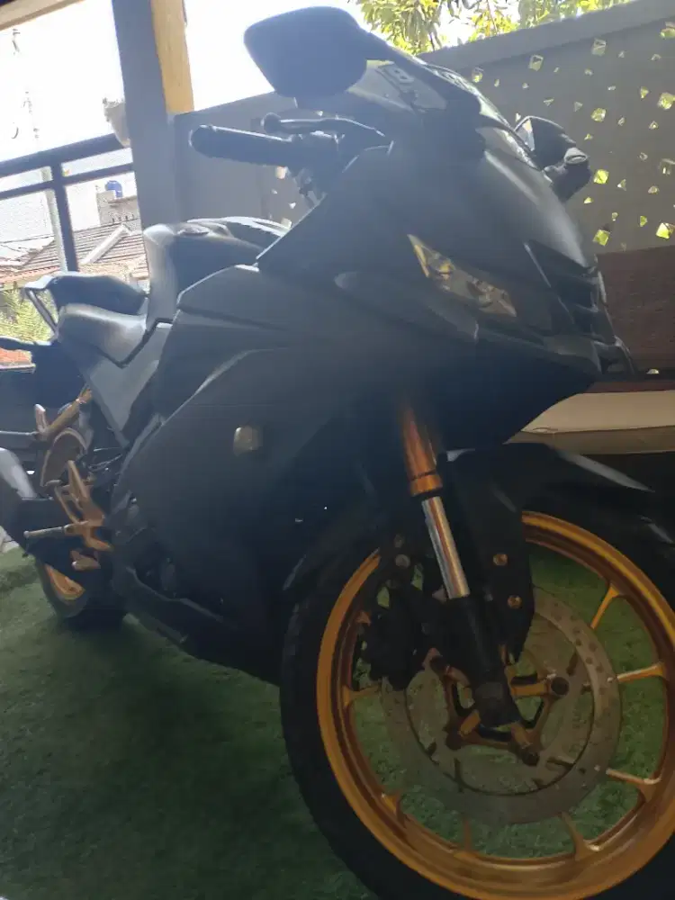 R15 V3 Black Full Matte Sticker surat LENGKAP