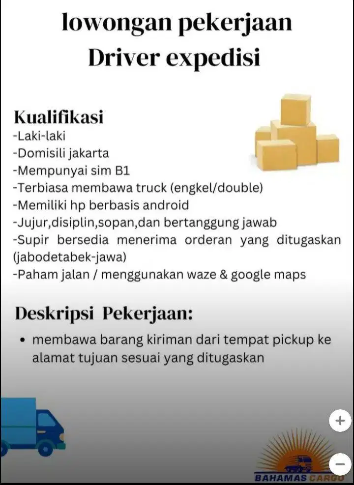 Driver bahamas cargo