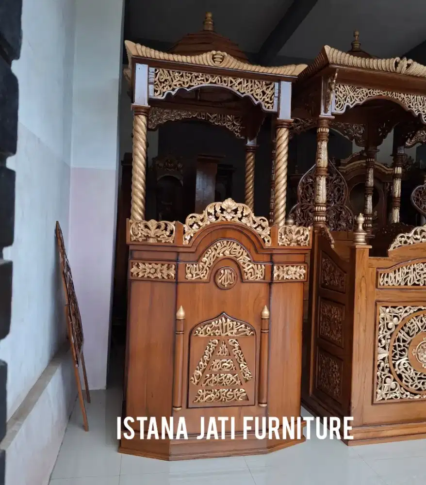 Mimbar masjid khutbah mimbar jati