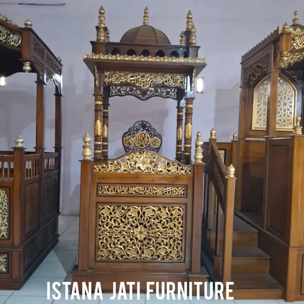 Mimbar masjid khutbah jumbo mahkota kubah