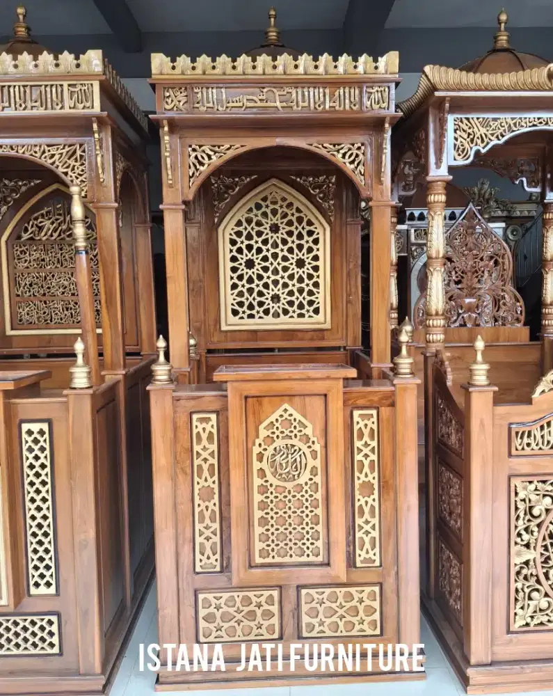 Mimbar masjid khutbah jati minimalis