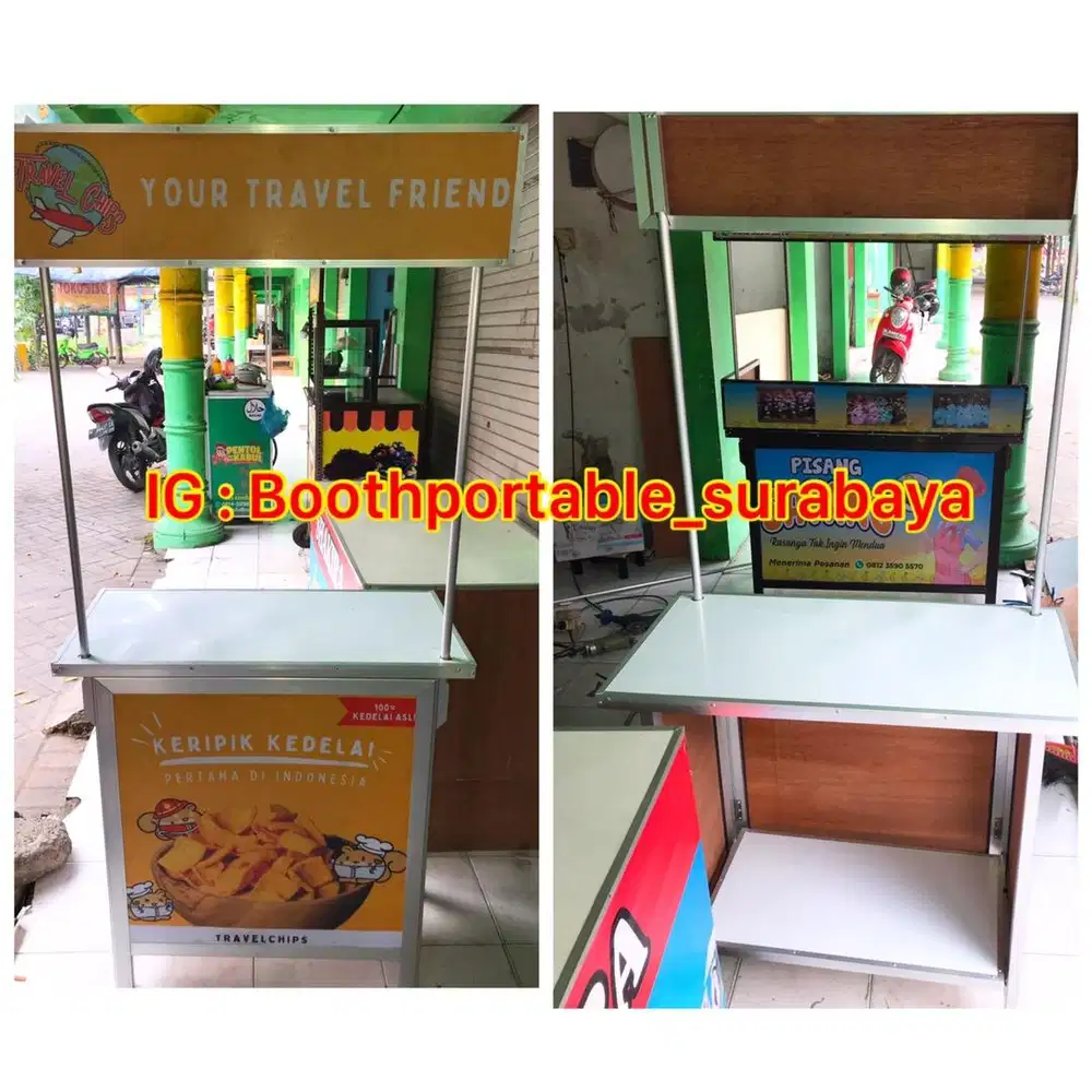 Booth portable rombong lipat murah