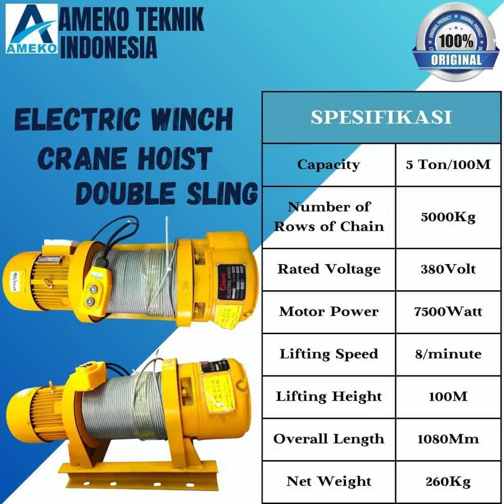 ELECTRIC WINCH CRANE HOIST - AMEKO TEKNIK