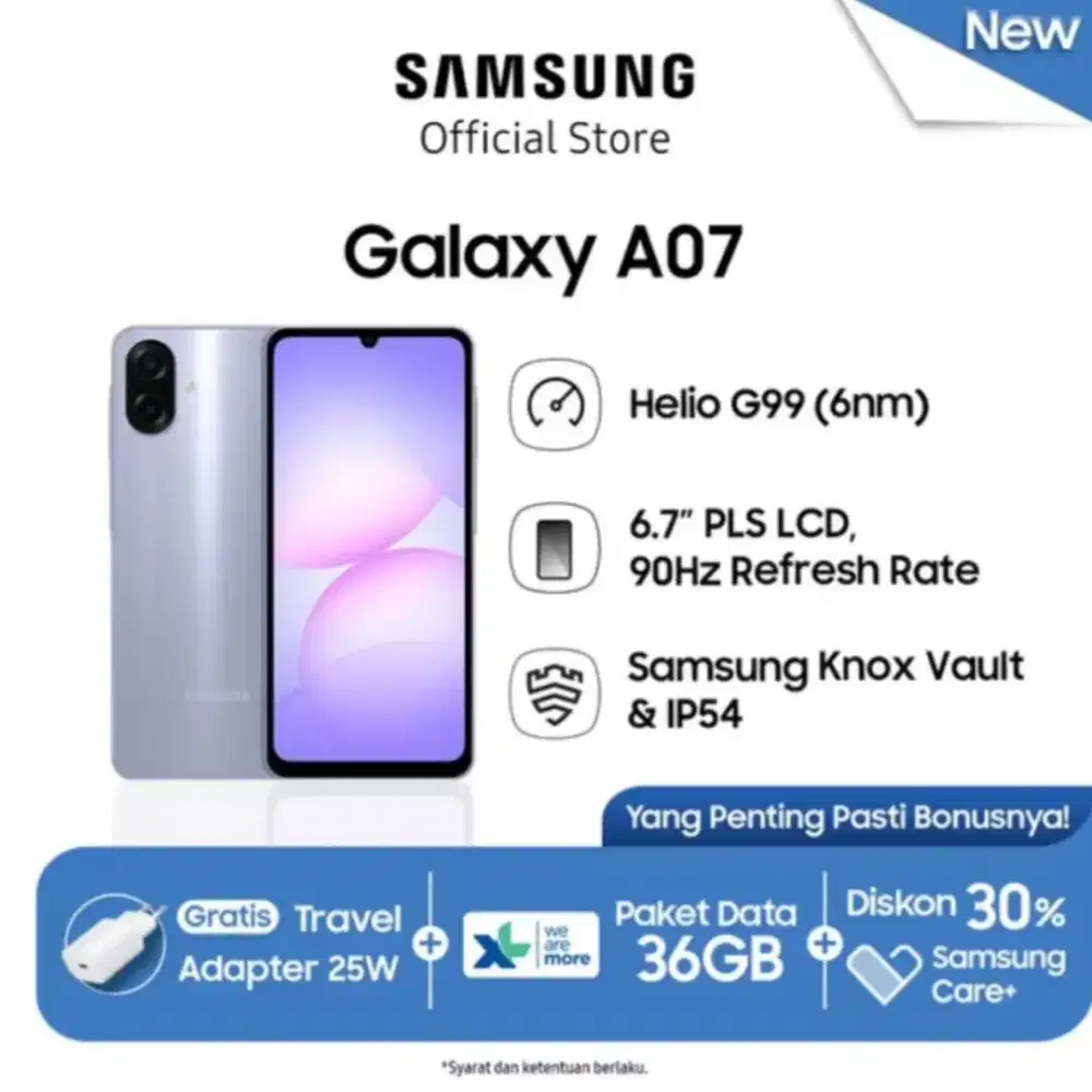 NEW Samsung Galaxy A07 4/64GB Bisa Cicilan