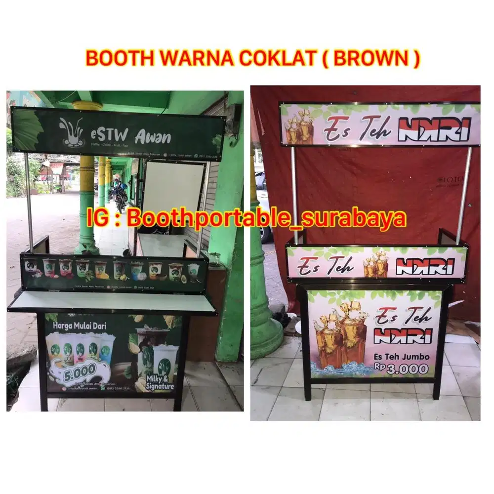 Booth portable rombong lipat aluminium