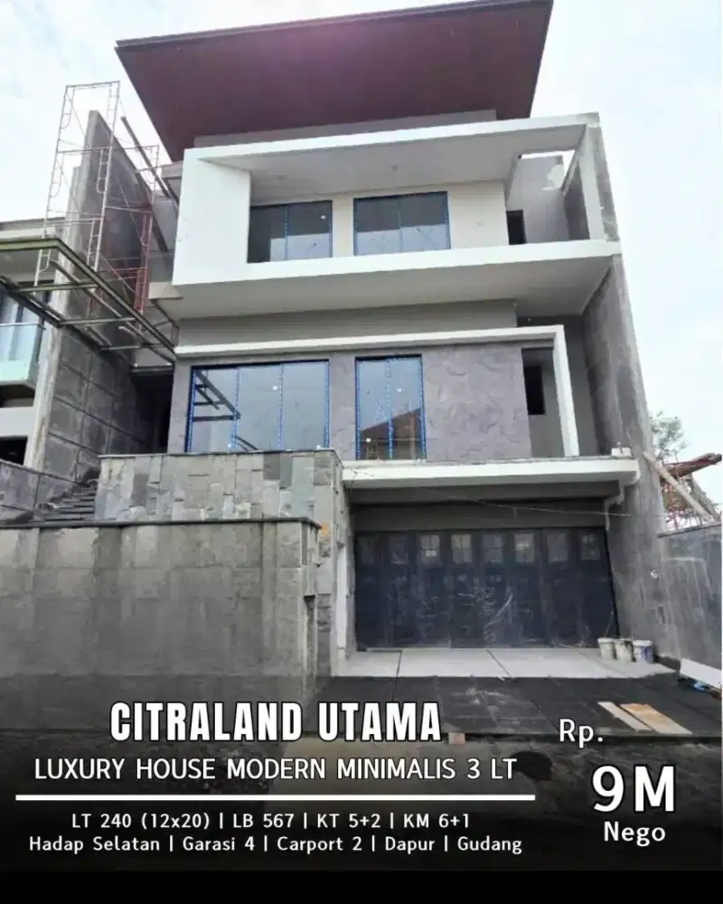 Hot listing rumah modern citraland utama baru gress