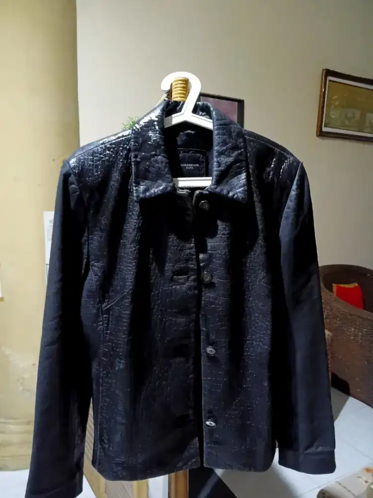 Jaket kulit leather ukuran M pria wanita barang Simpanan siap pakai